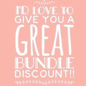 Bundle, bundle, bundle! Save on shipping! Send me an offer!